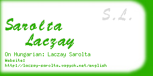 sarolta laczay business card